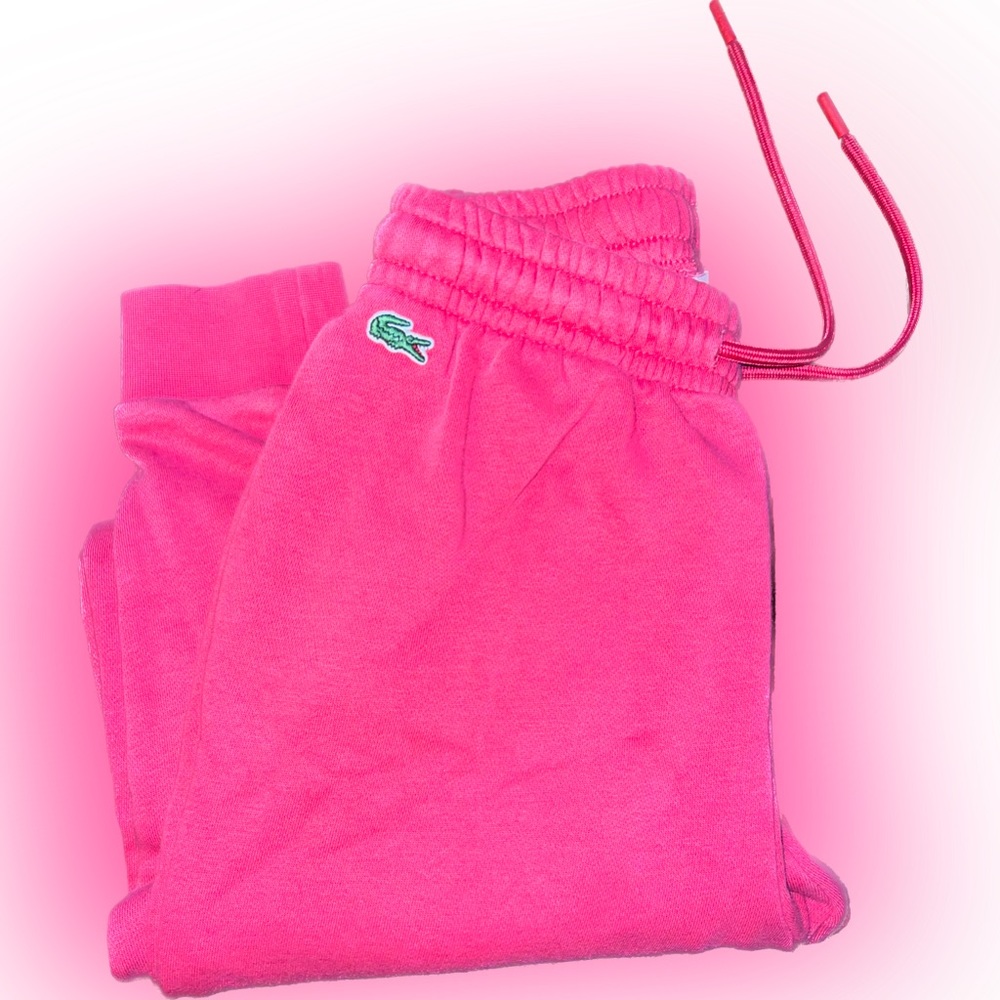 Womens Lacoste red joggers size 32/2
